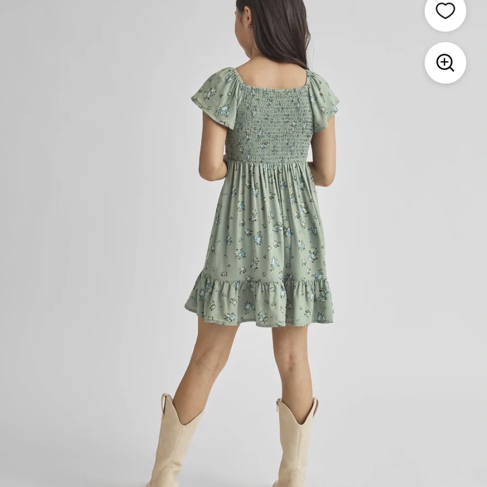 The Children’s Place Girls Olive Tinge Floral Dress XXL (16) NWT
